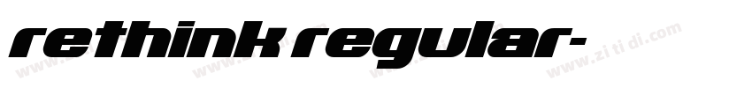 rethink regular字体转换
